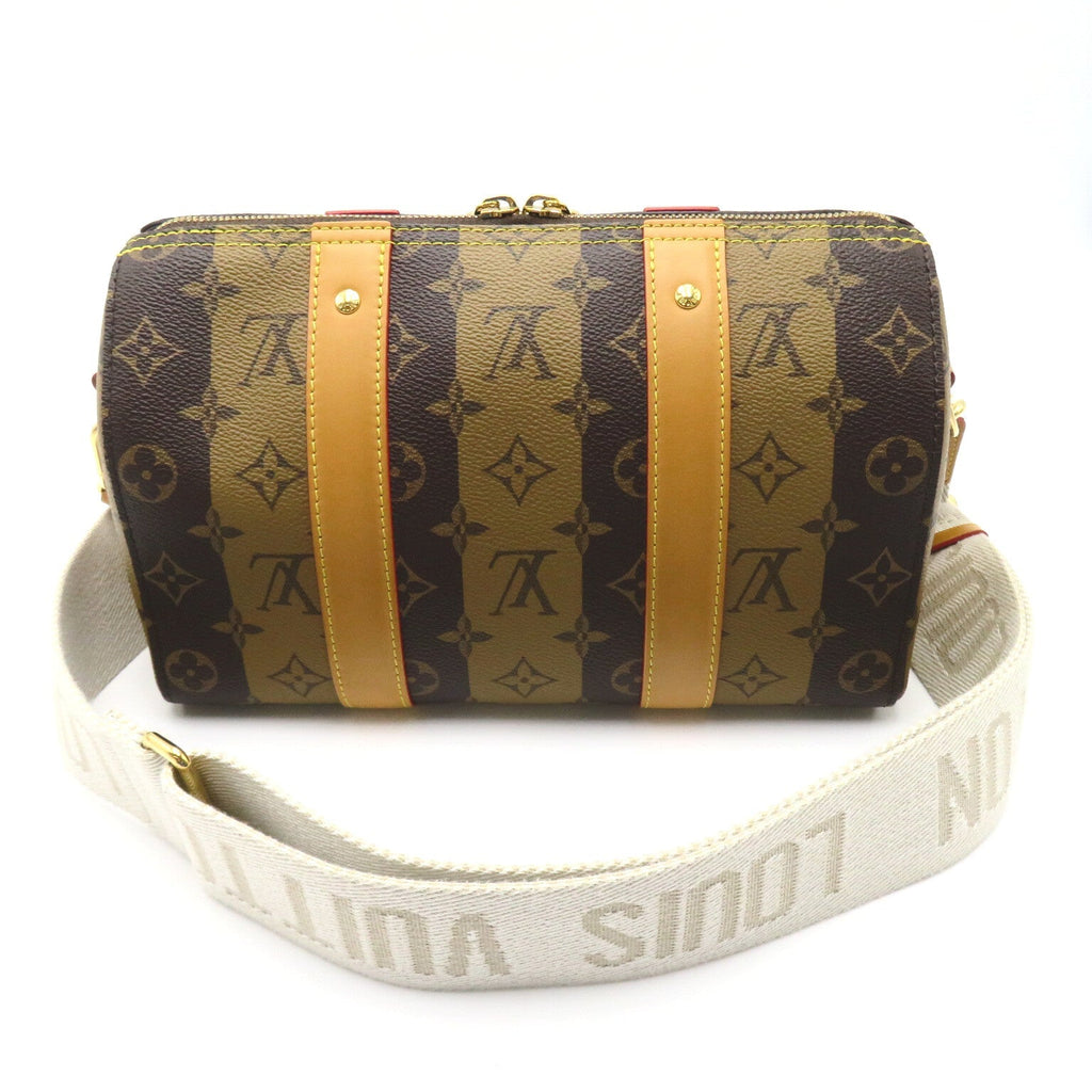 Louis Vuitton LV Square City Cyprus Shoulder Bag PVC Coated Canvas Monogram Strip  Brown M45963