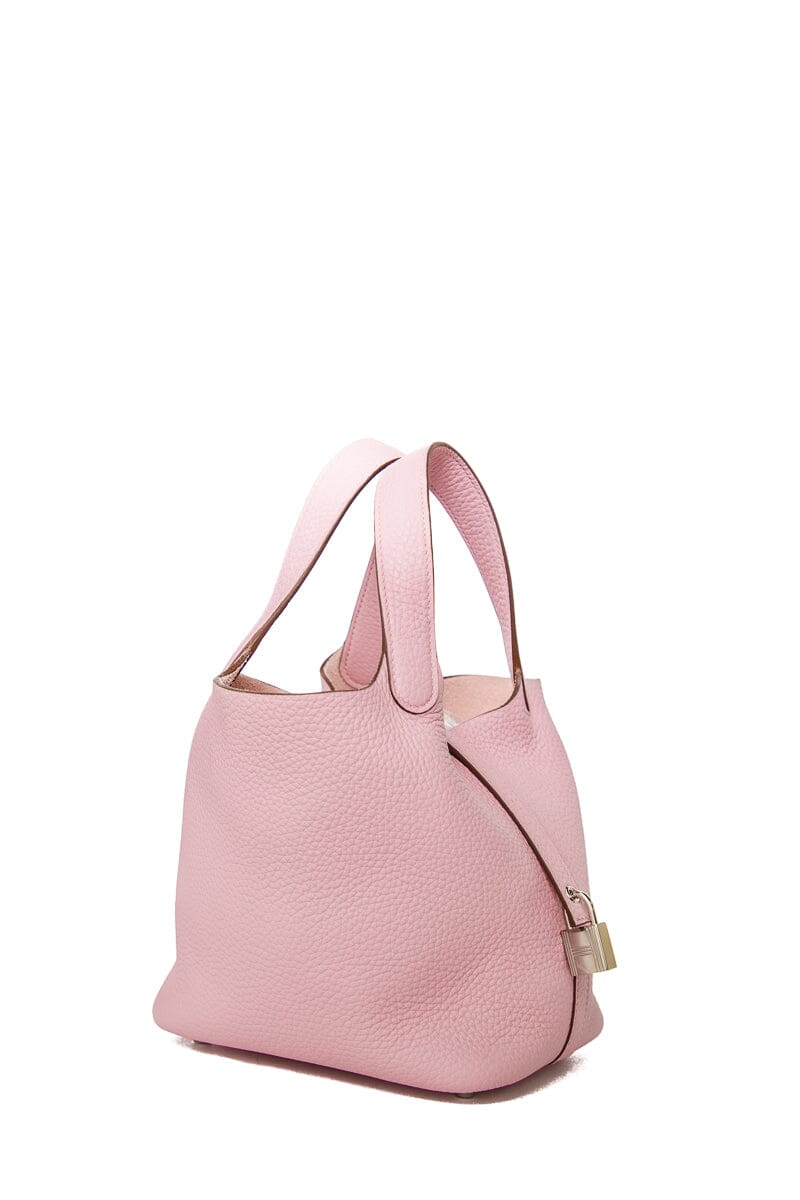 HermÃƒÆ’Ã‚Â¨s Mauve Sylvestre Picotin 18 PHW Tote