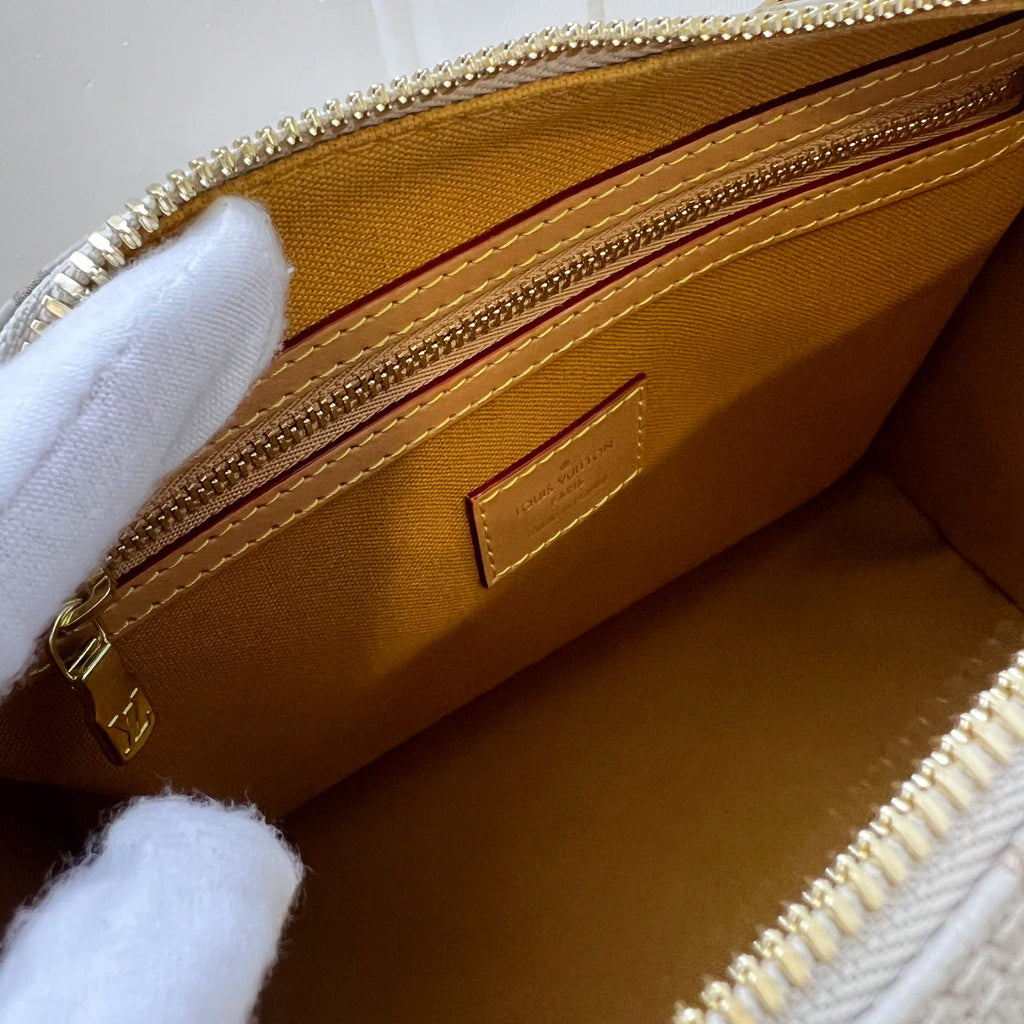 LV Speedy 25 Bandouliere in Beige Monopaname Canvas and GHW