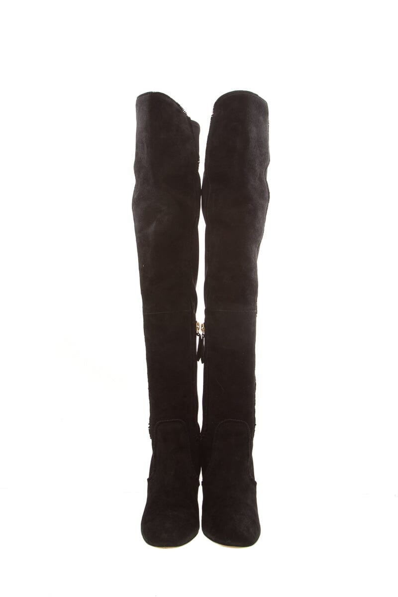 Aquazzura Black Suede Boots SZ 35.5