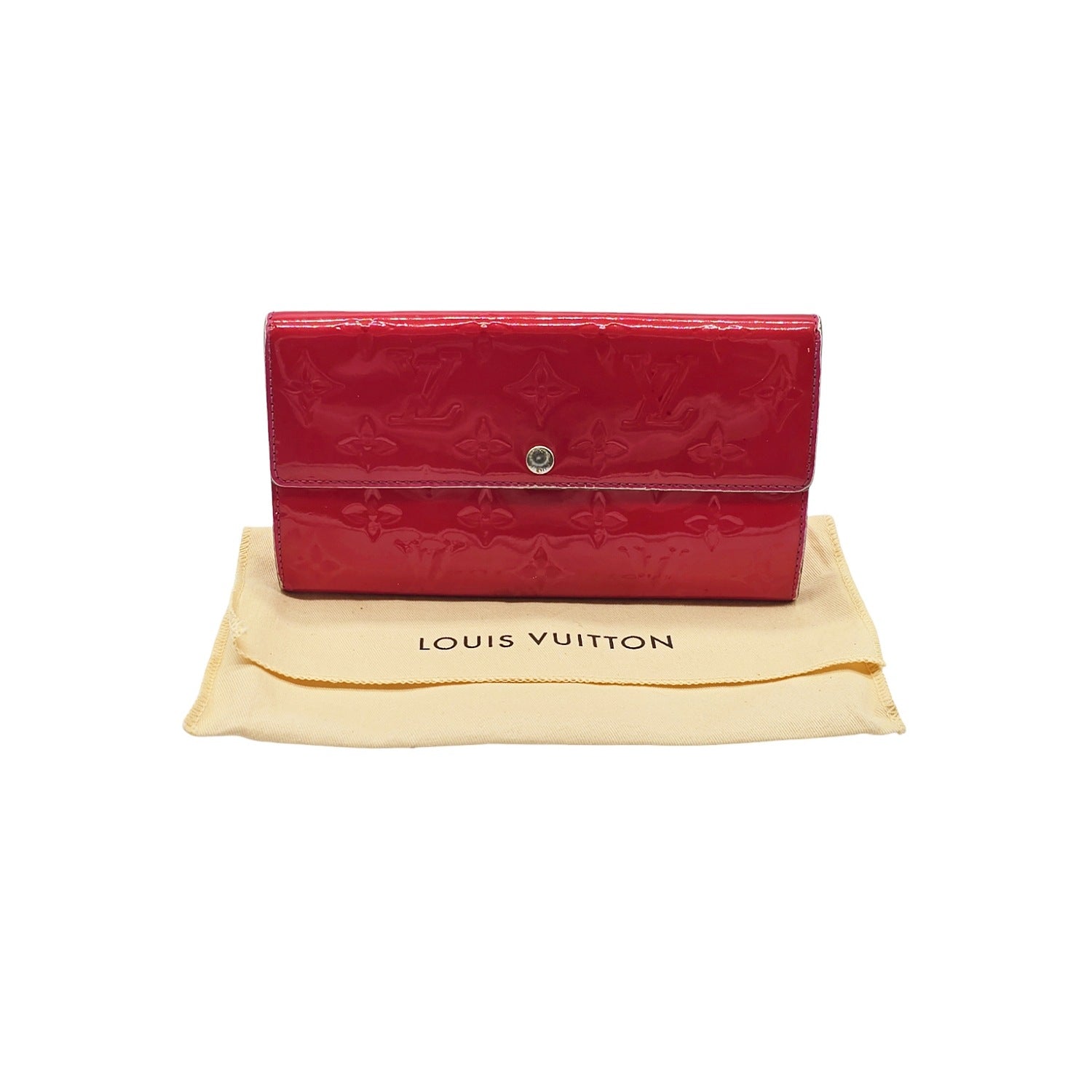 Louis Vuitton Monogram Sarah Vernis Wallet Rose Pop