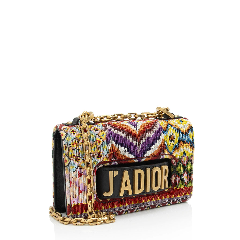 Dior Leather Beaded J'adior Flap Bag