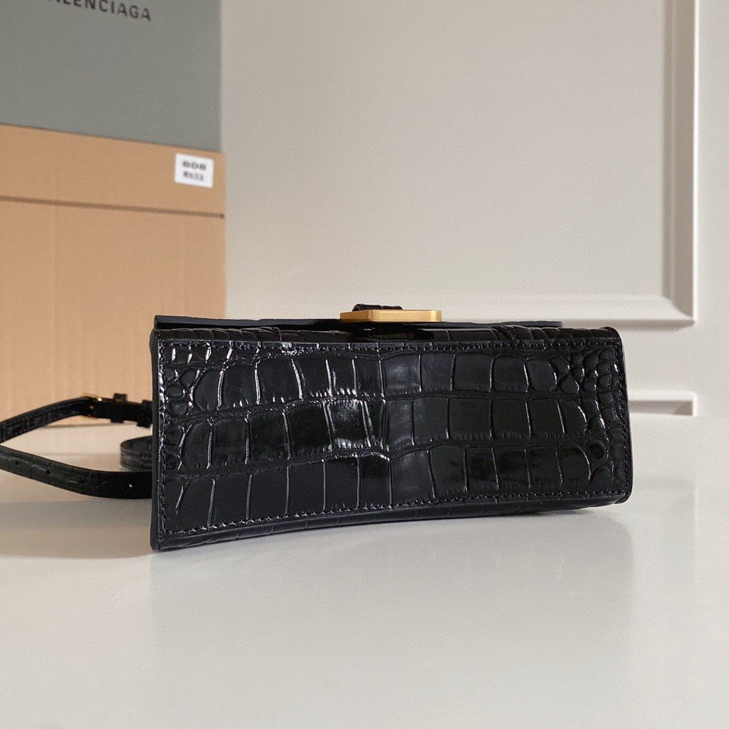 Balenciaga Hourglass XS Handbag In Black, For Women, WomenÃƒÂ¢Ã¢â€šÂ¬Ã¢â€žÂ¢s Bags 7.4in/19cm