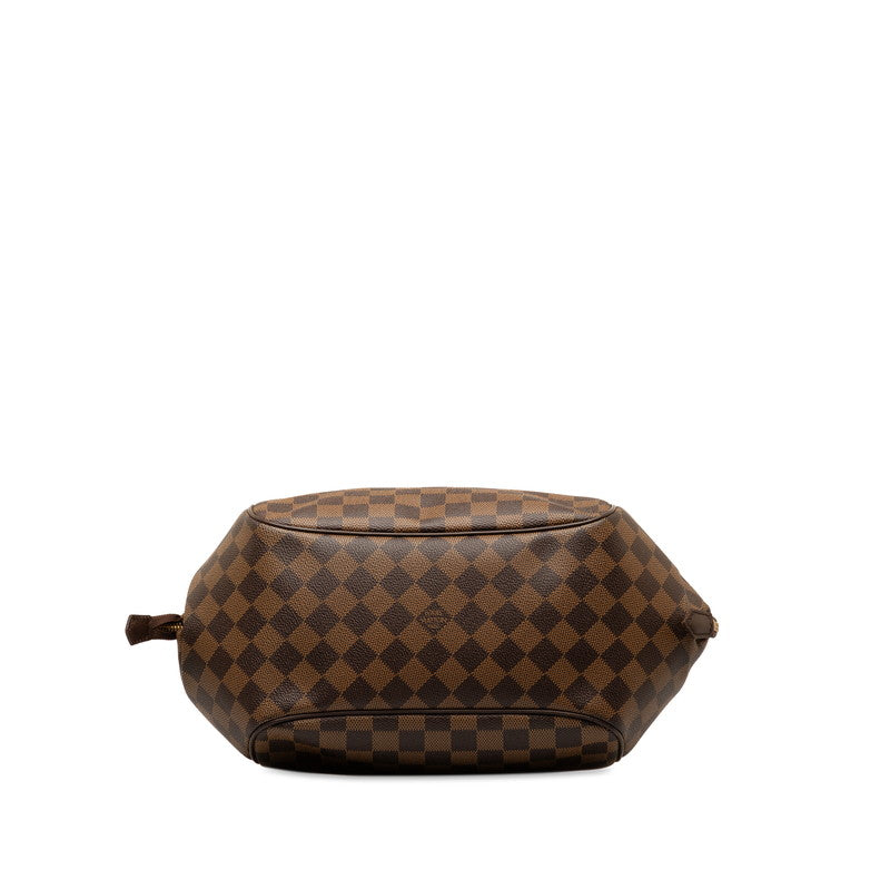 Louis Vuitton Damier Belem MM Handbag N51174 Brown PVC Leather  Louis Vuitton