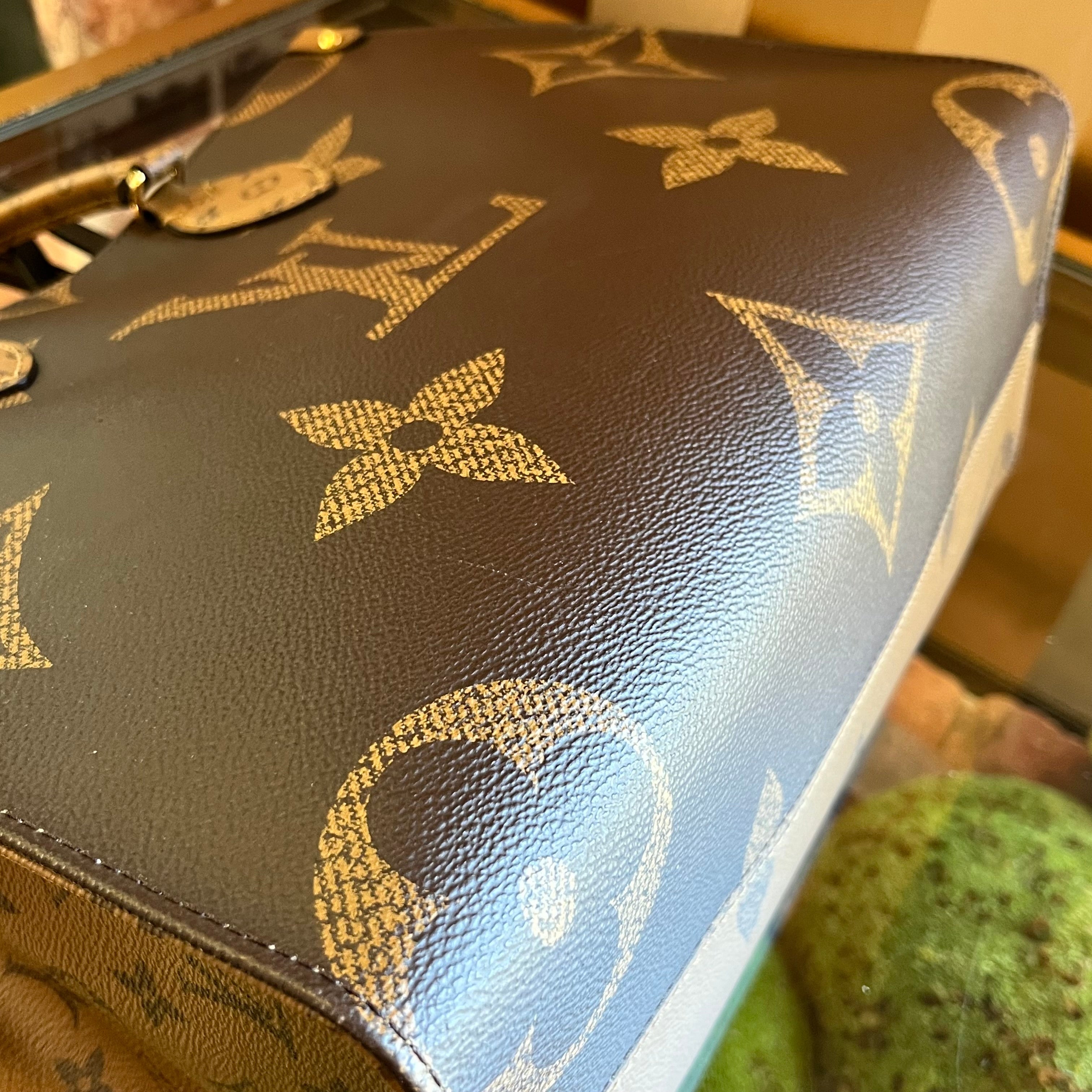 LOUIS VUITTON OnTheGo MM Monogram Reverse Giant Monogram Canvas Tote Bag