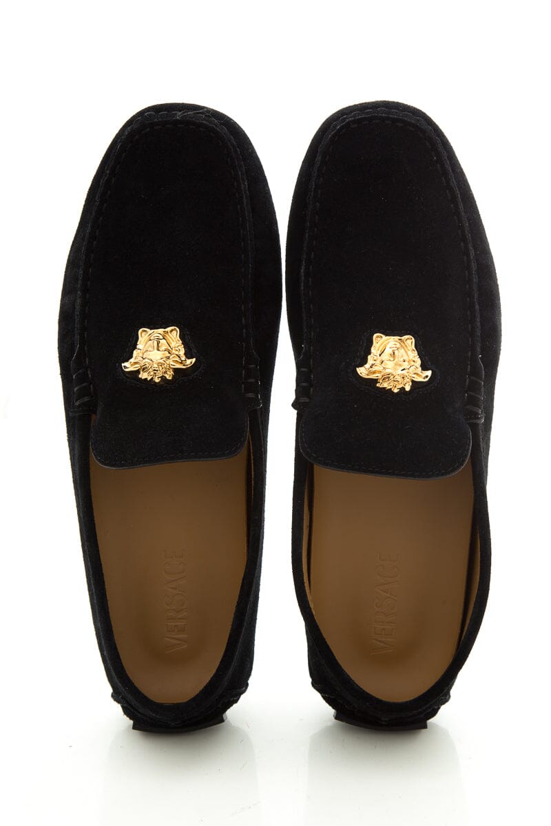 Versace "La Medusa" Black Moccasins SZ 10