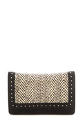 Givenchy Black & Cream Spotted Snake Skin Leather Studded Cross-Body