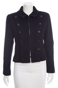 Chanel Black Double Breasted Jacket SZ 38