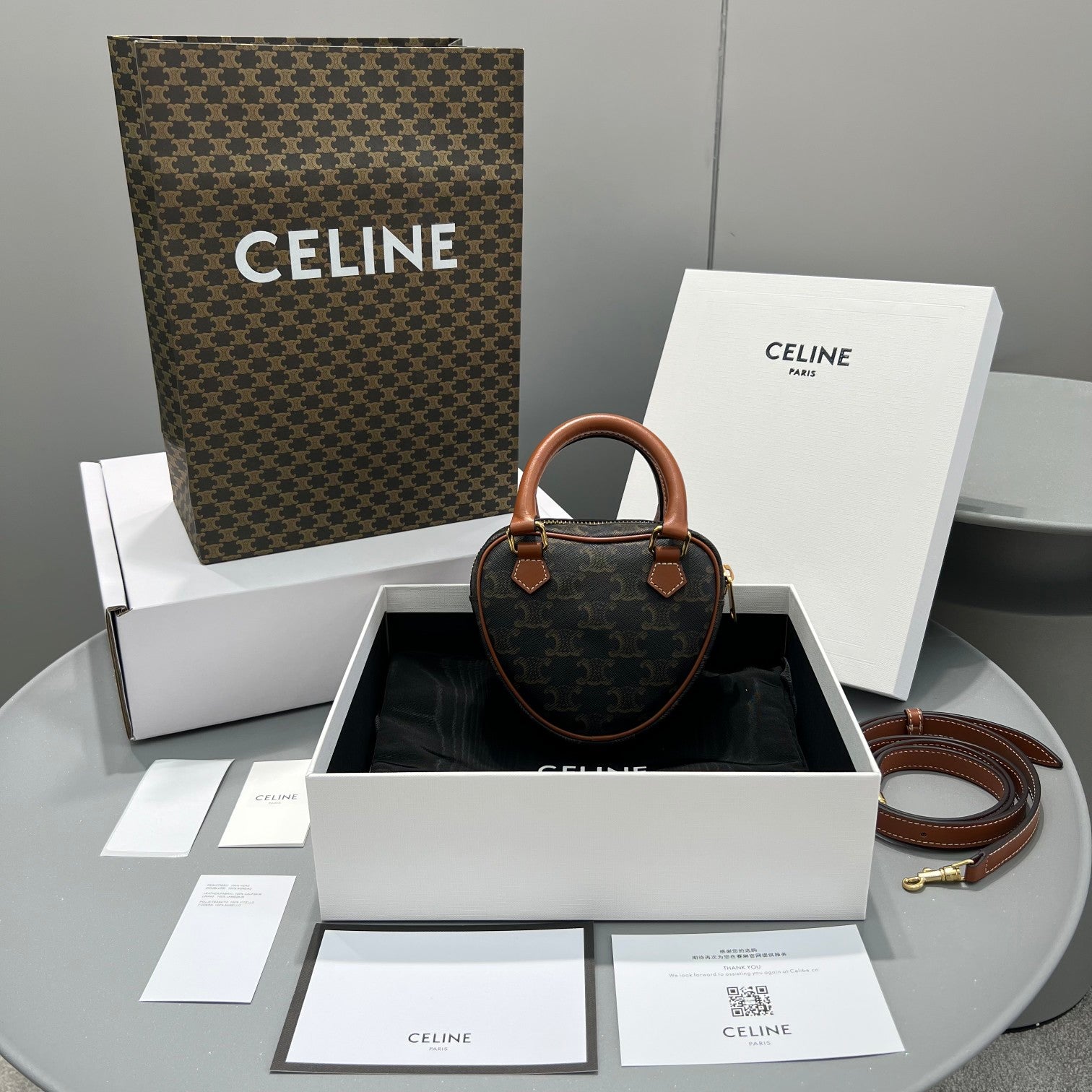 GLAMI MeGLAMIum GLAMI Heart In Triomphe Canvas Brown For Women 6in/14.5cm 198222BZJ.04LU