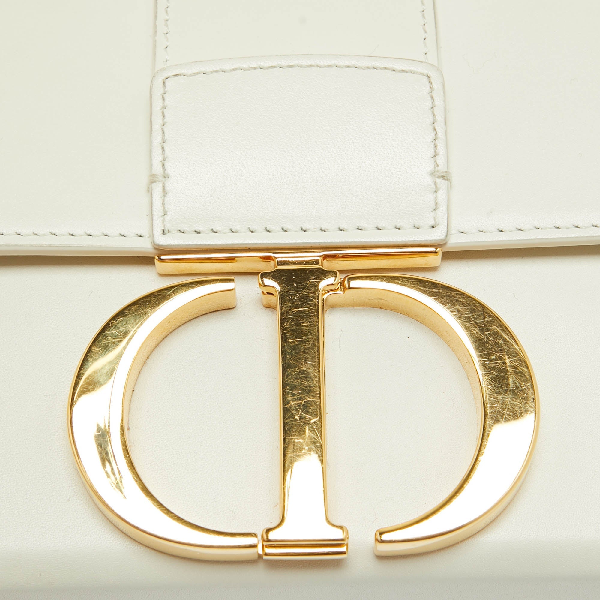 Dior Off White Leather 30 Montaigne Box Bag