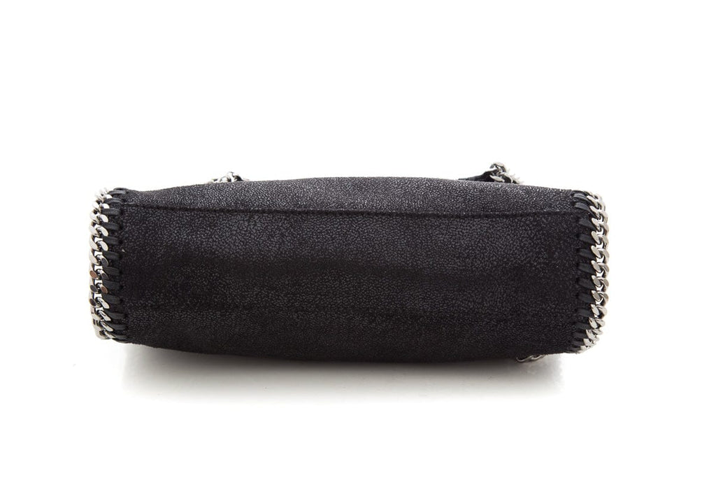 Stella McCartney Black & Silver Shaggy Deer Mini Falabella Cross-Body
