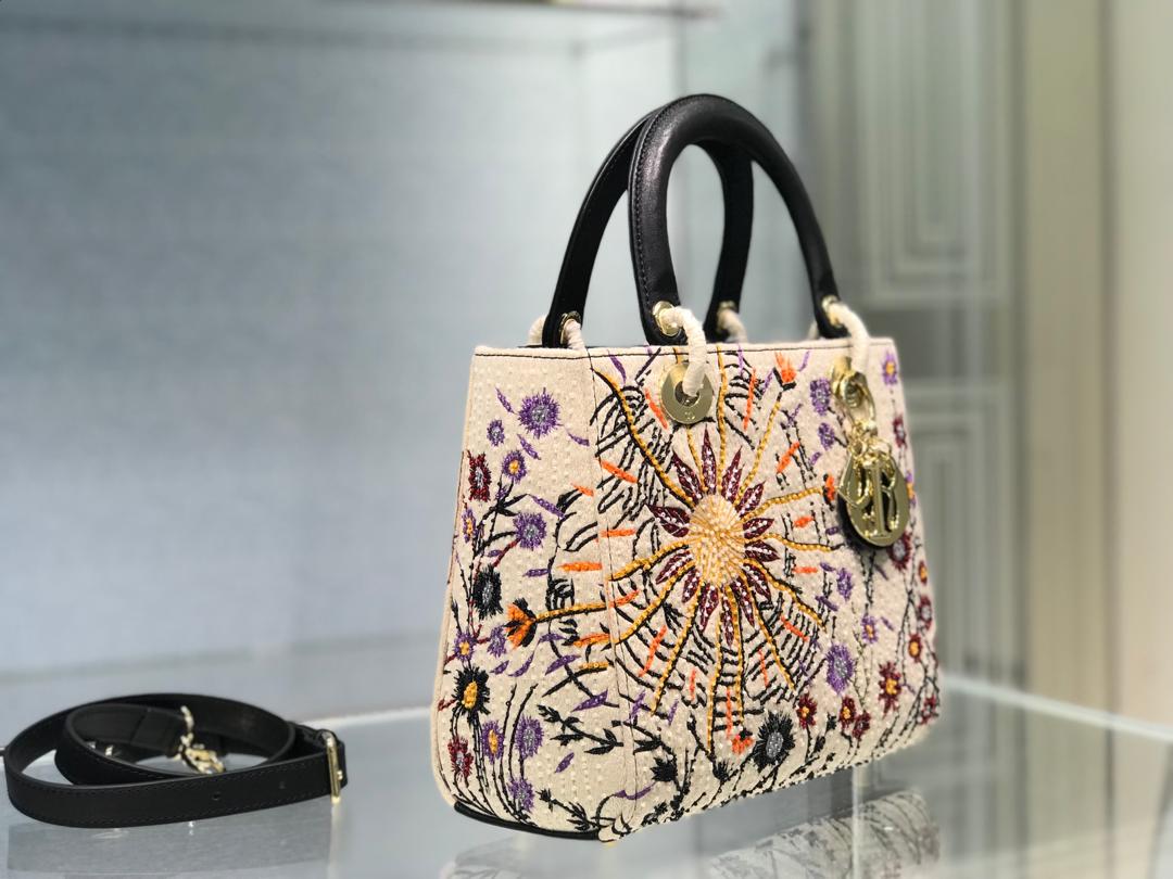 GLAMI MeGLAMIum Lady JarGLAMIn De MiGLAMI Bag Multicolor Beige For Women 9.5in/24cm CD