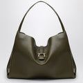 Ferragamo Large Olive Green Leather Tote Bag Women