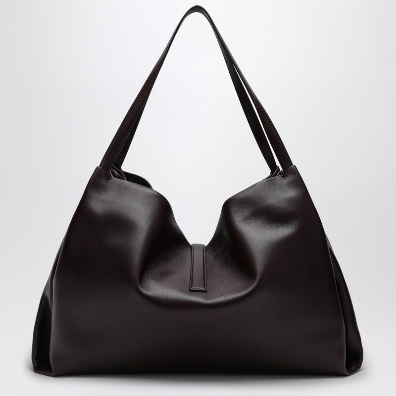 Ferragamo Large Burgundy Leather Tote Bag Women