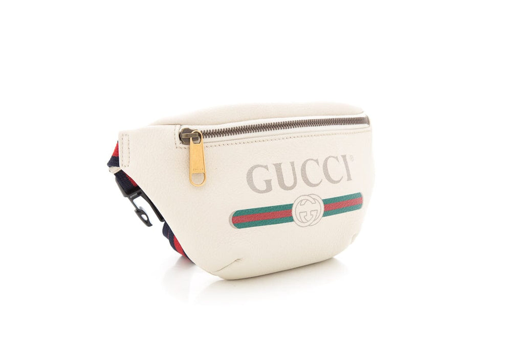 Gucci Vintage Logo Ivory Leather Belt Bag