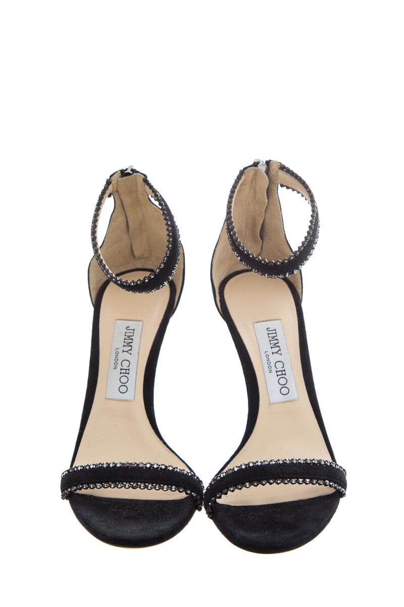 Jimmy Choo Black Bead Detail Heels SZ 37