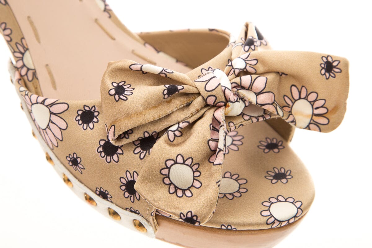 Miu Miu Multicolor Bow Sandals SZ 35.5