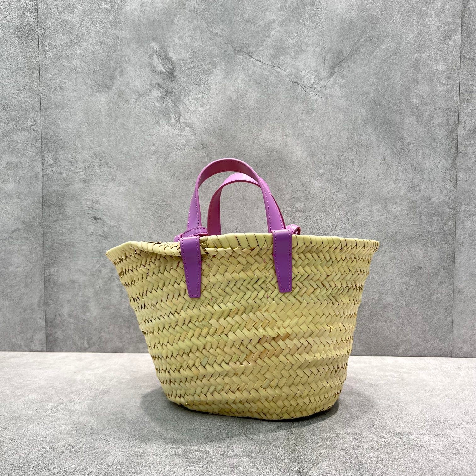 GLAMI Teen Triomphe GLAMI Classic Panier In Palm Leaves And Lizard Violet For Women 8in/20cm