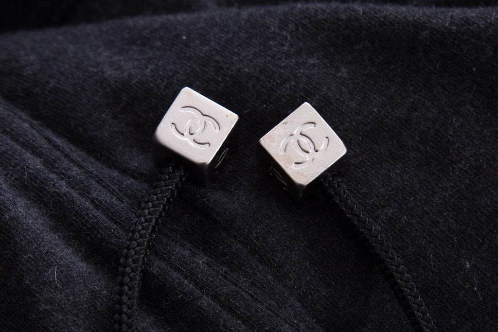 Chanel Charcoal Cotton & Cashmere Athletic Set SZ 38