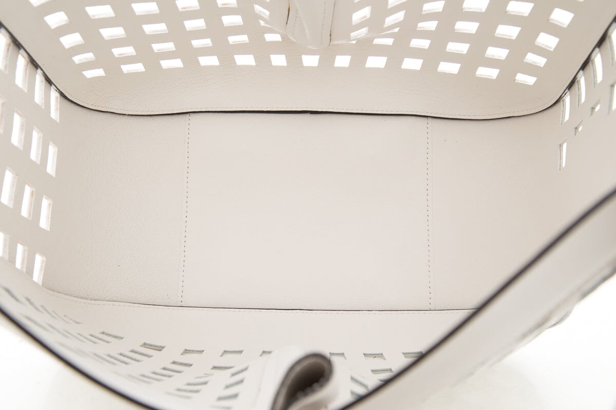 Loewe White Hammock Tulip Leather Handbag