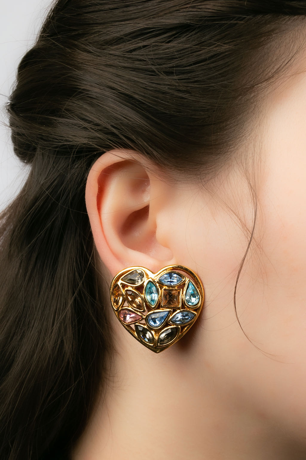 Boucles d'oreilles coeur Yves Saint Laurent