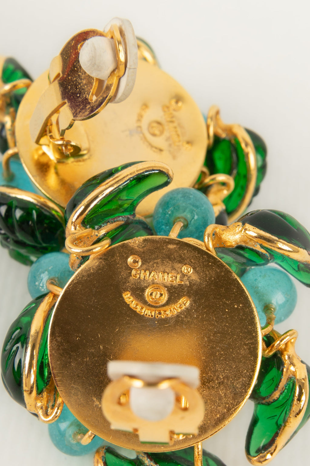 Boucles d'oreilles en pÃƒÆ’Ã‚Â¢te de verre Chanel