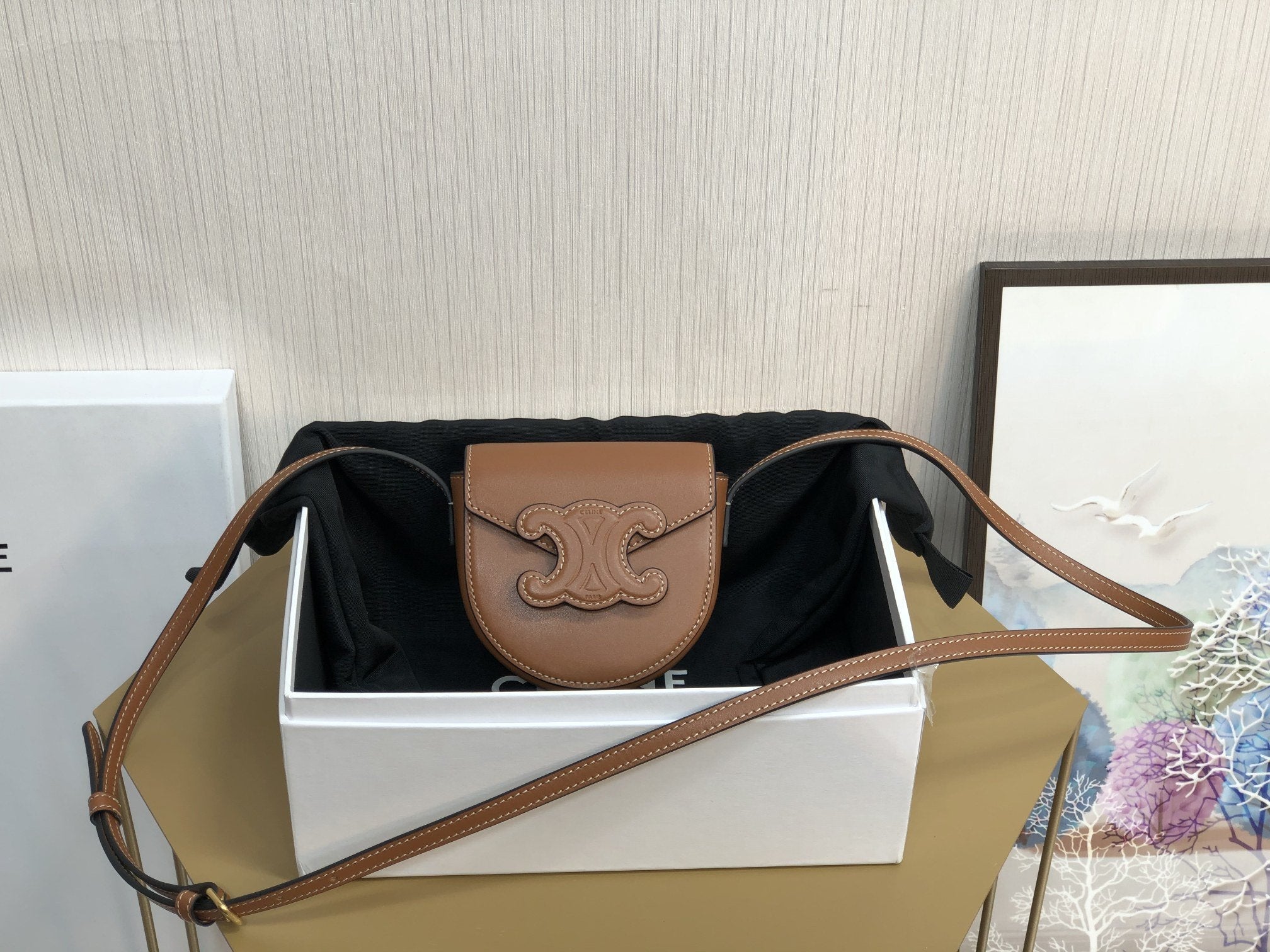 GLAMI Mini BesaGLAMI Cuir Triomphe Brown For Women 4in/11cm 10J303DPQ.04LU