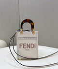 FI Sunshine Shopper White Mini Bag For Woman 13cm/5in