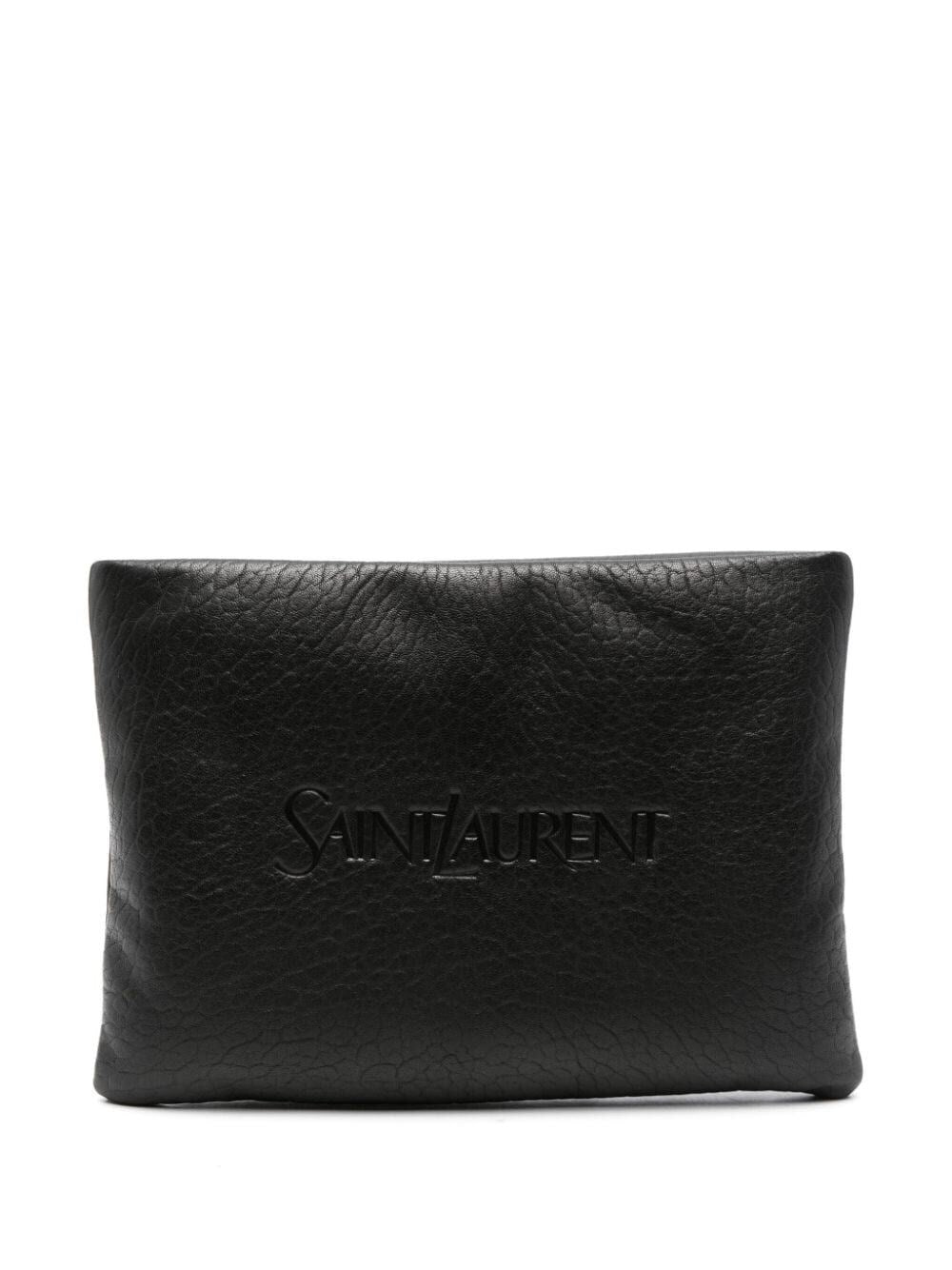 Saint Laurent Men Large Puffy Pouch Clutch Bag