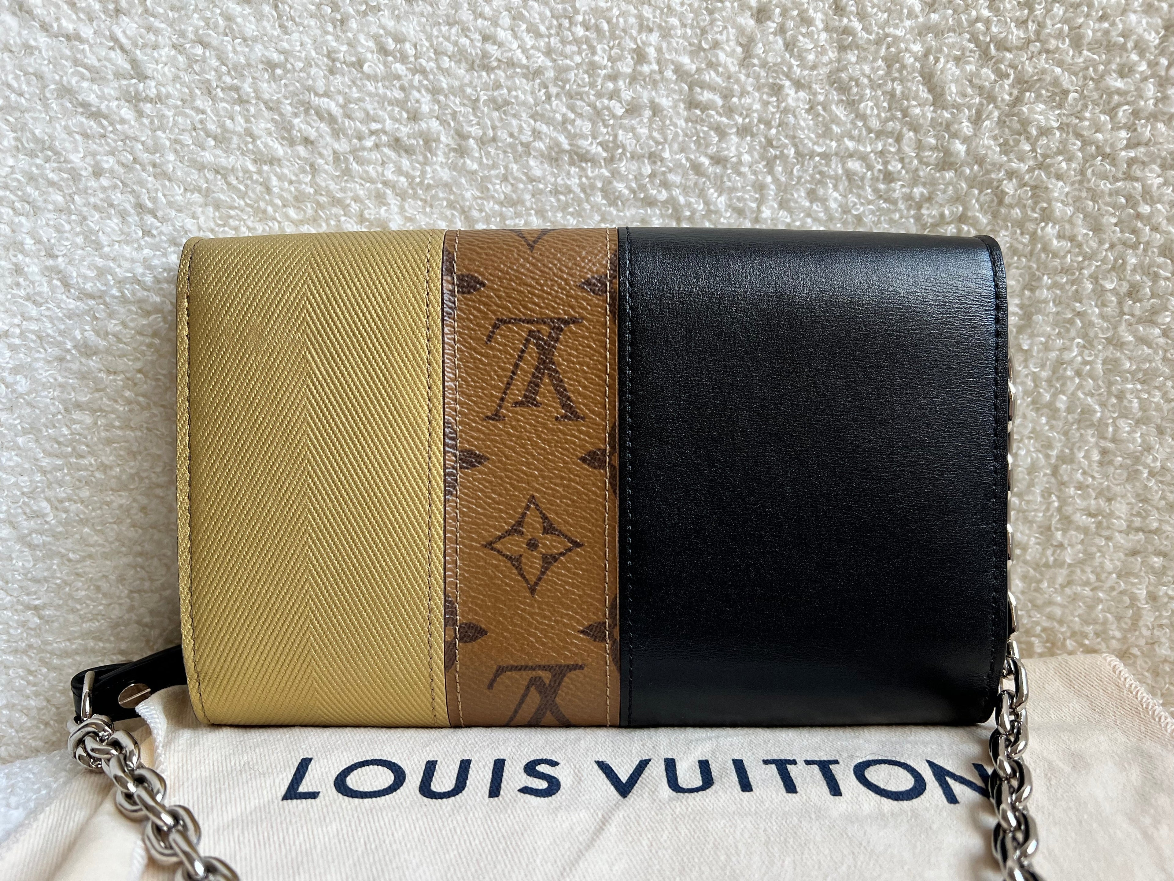 Louis Vuitton Reverse Monogram Studded Twist Chain Wallet