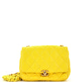 CHANEL Lacquered Metal CC Flap Bag Quilted Lambskin Small