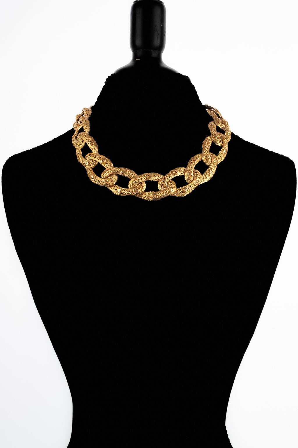 Collier doré Chanel 1990's