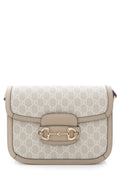 Gucci GG Supreme Monogram Horsebit 1955 Cream & Beige Handbag