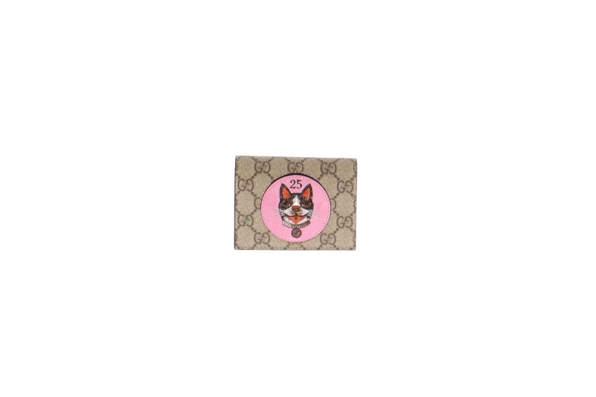 Gucci GG Supreme and Cat Motif Card Case