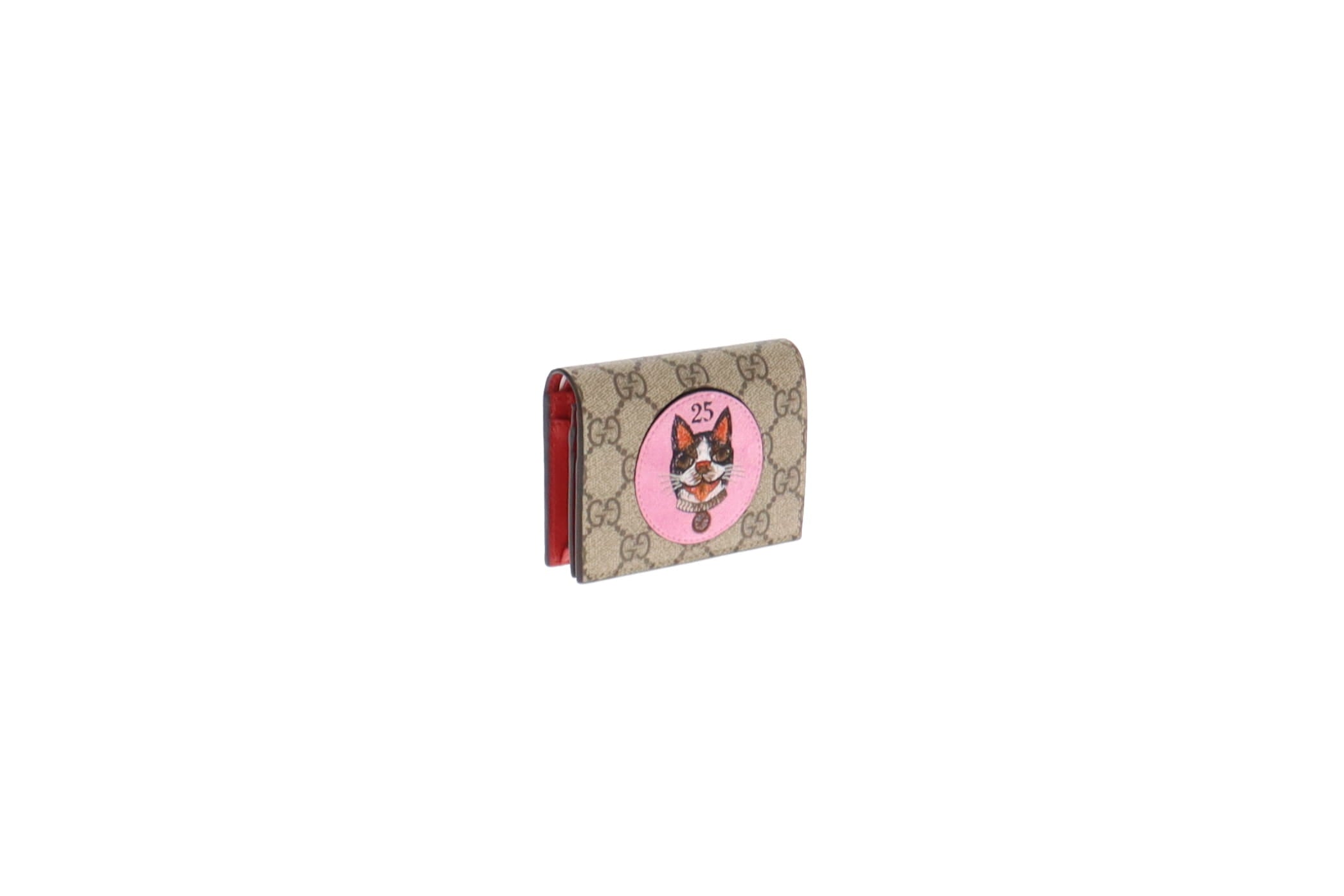 Gucci GG Supreme and Cat Motif Card Case