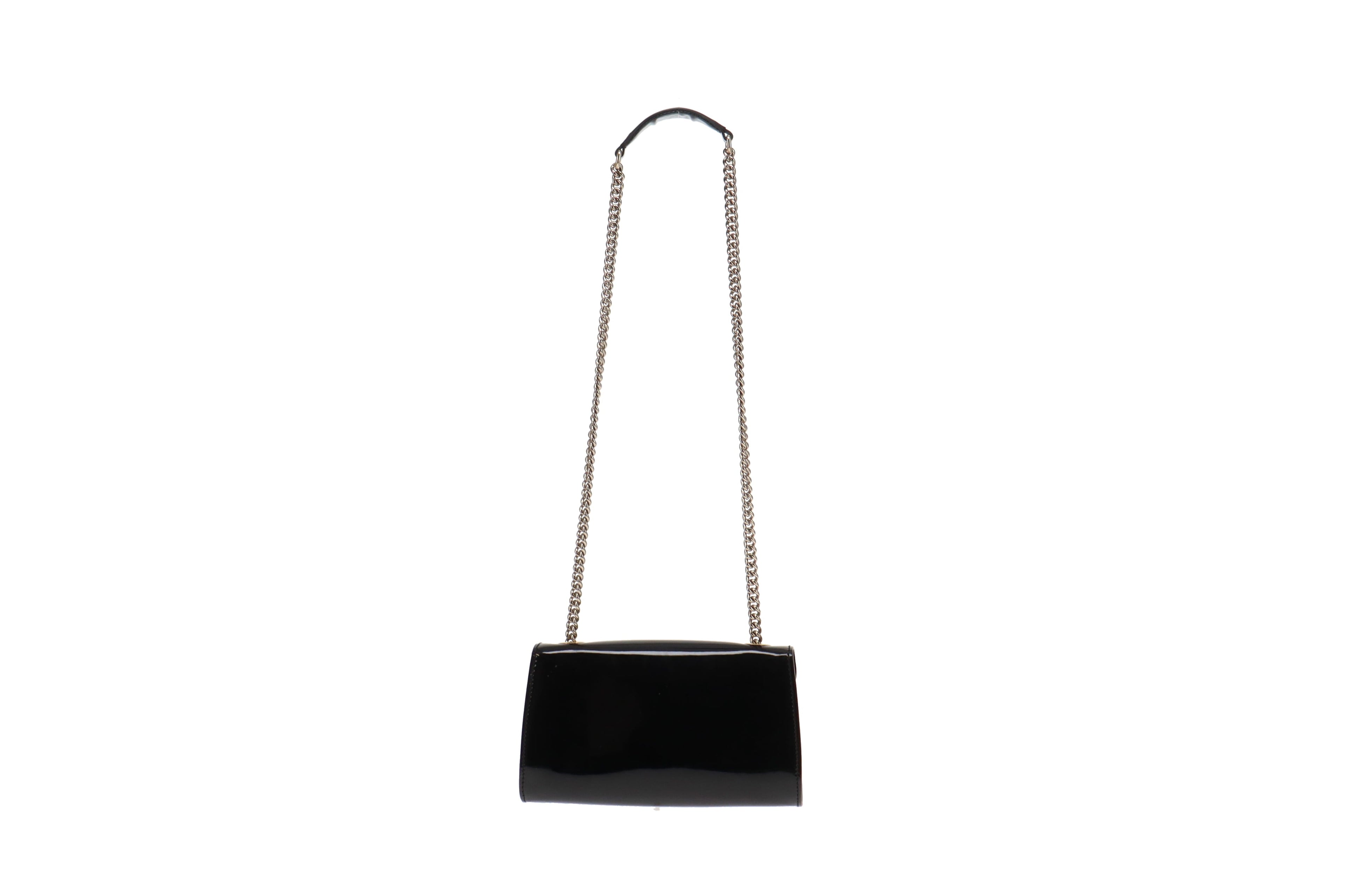 Gucci Emily Chain Flap Black Patent