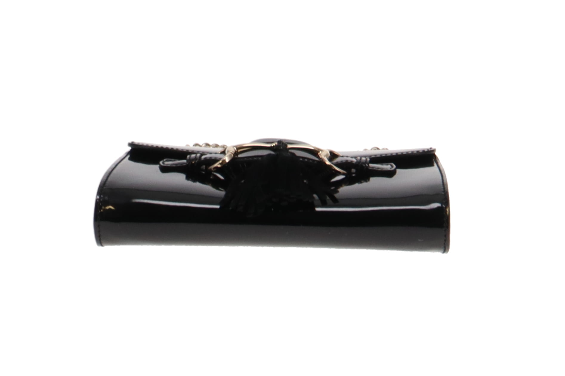 Gucci Emily Chain Flap Black Patent