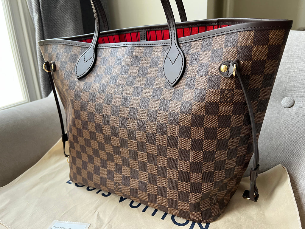 Louis Vuitton Neverfull MM Damier Ebene Cherry Interior (RRP £1,410)