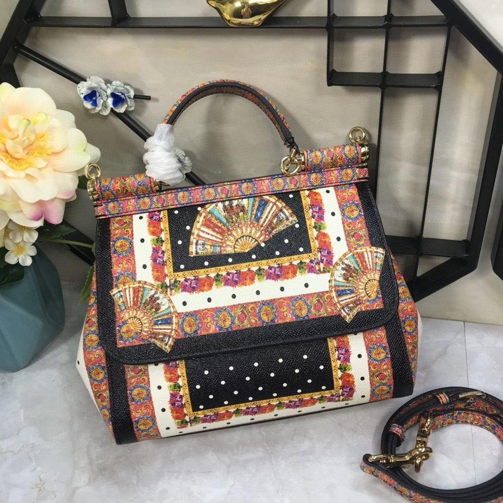 GLAMI 90s Sicily Bag With Logo Print Multicolor For Women 10.2in/26cm GLAMI