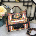 GLAMI 90s Sicily Bag With Logo Print Multicolor For Women 10.2in/26cm GLAMI