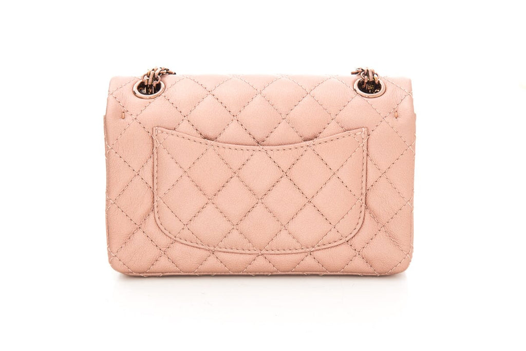 Chanel Metalliic Copper Rose Reissue Mini Flap RGH Bijoux Chain  Handbag