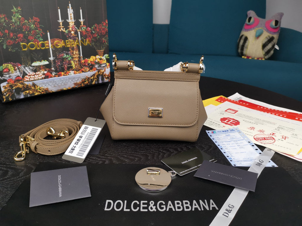GLAMI Small Sicily Bag In Dauphine Beige For Women 7.5in/19cm GLAMI