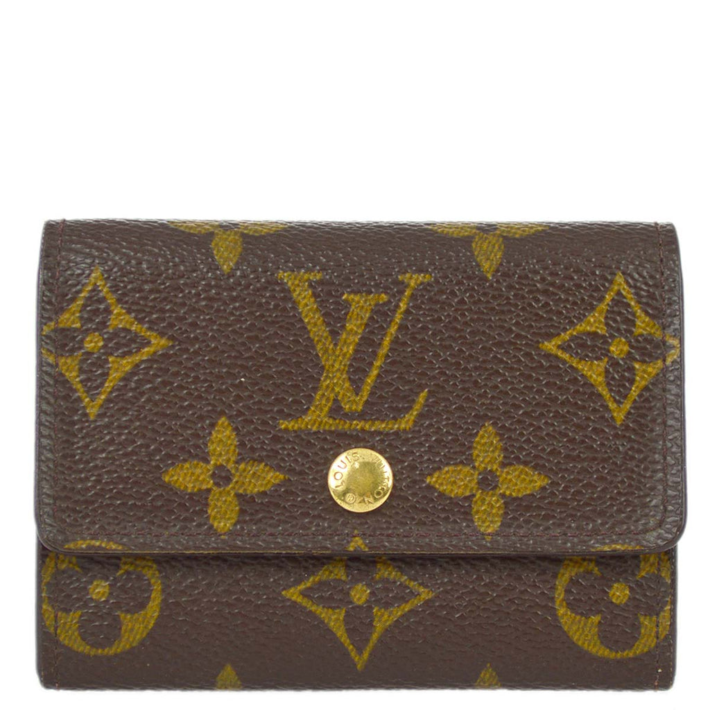 Louis Vuitton Monogram Porte Monnaie Plat Coin Case Wallet M61930