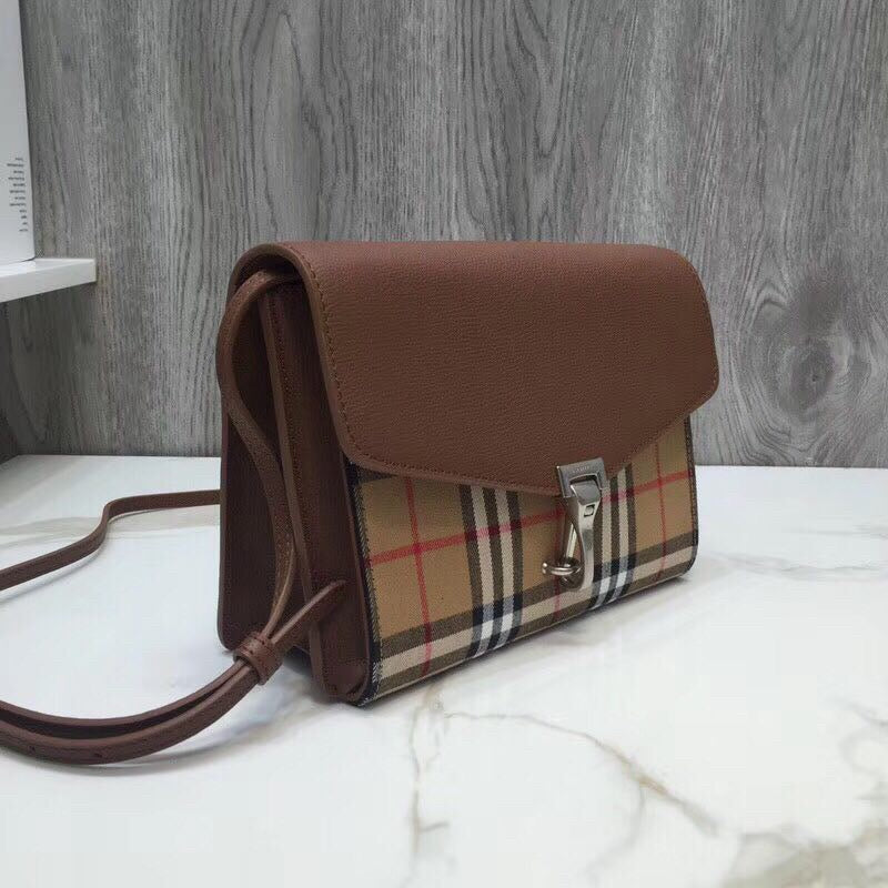 GLAMI Small Vintage Check And Crossbody Bag Brown For Women, WomenÃ¢â‚¬â„¢s Bags 9in/24cm