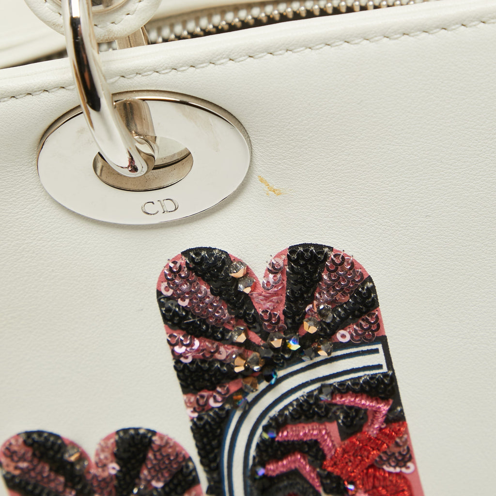 DiorLeather Medium Sequin And Embroidered Lady Dior Tote