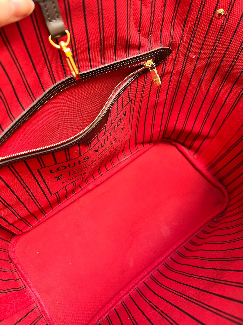 Louis Vuitton Neverfull MM Damier Ebene Cherry Interior (RRP £1,410)