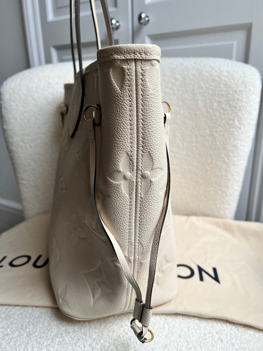 Louis Vuitton Neverfull MM Creme Empreinte (RRP £1,940)