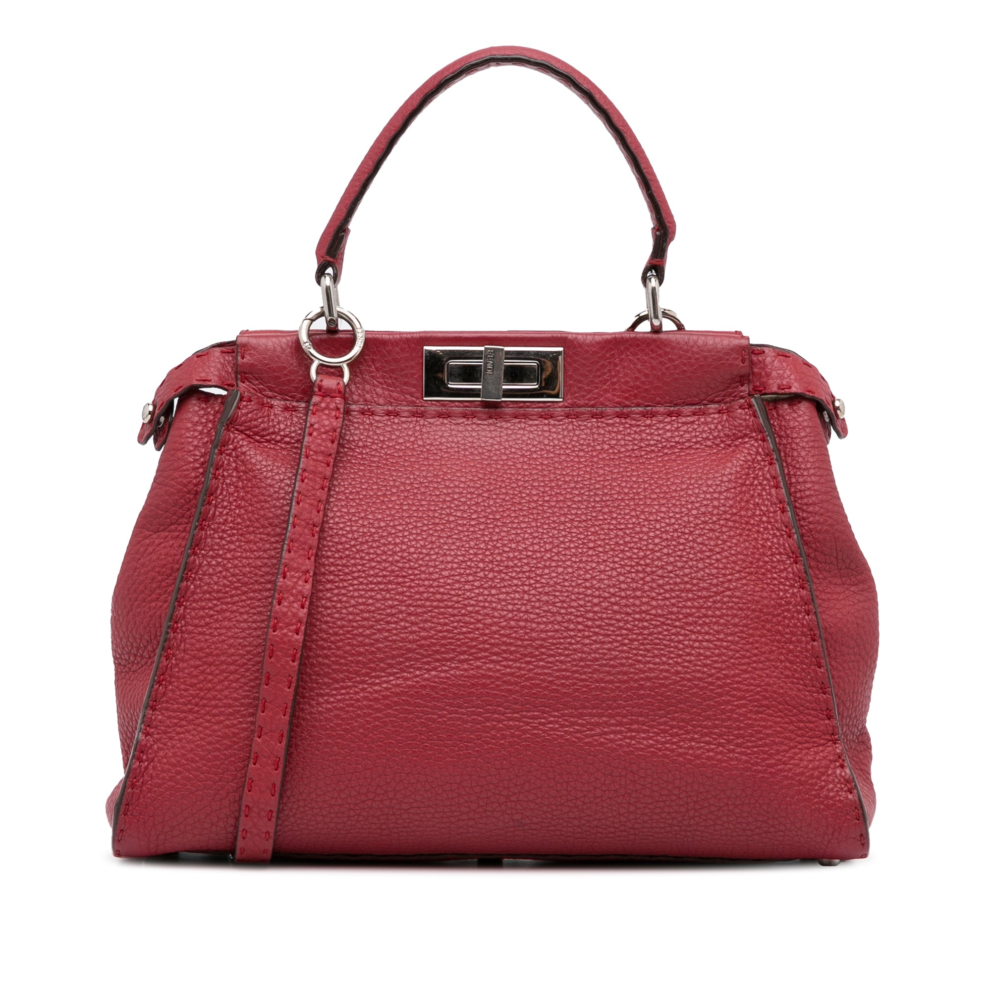 Fendi Selleria Peekaboo Medium Red