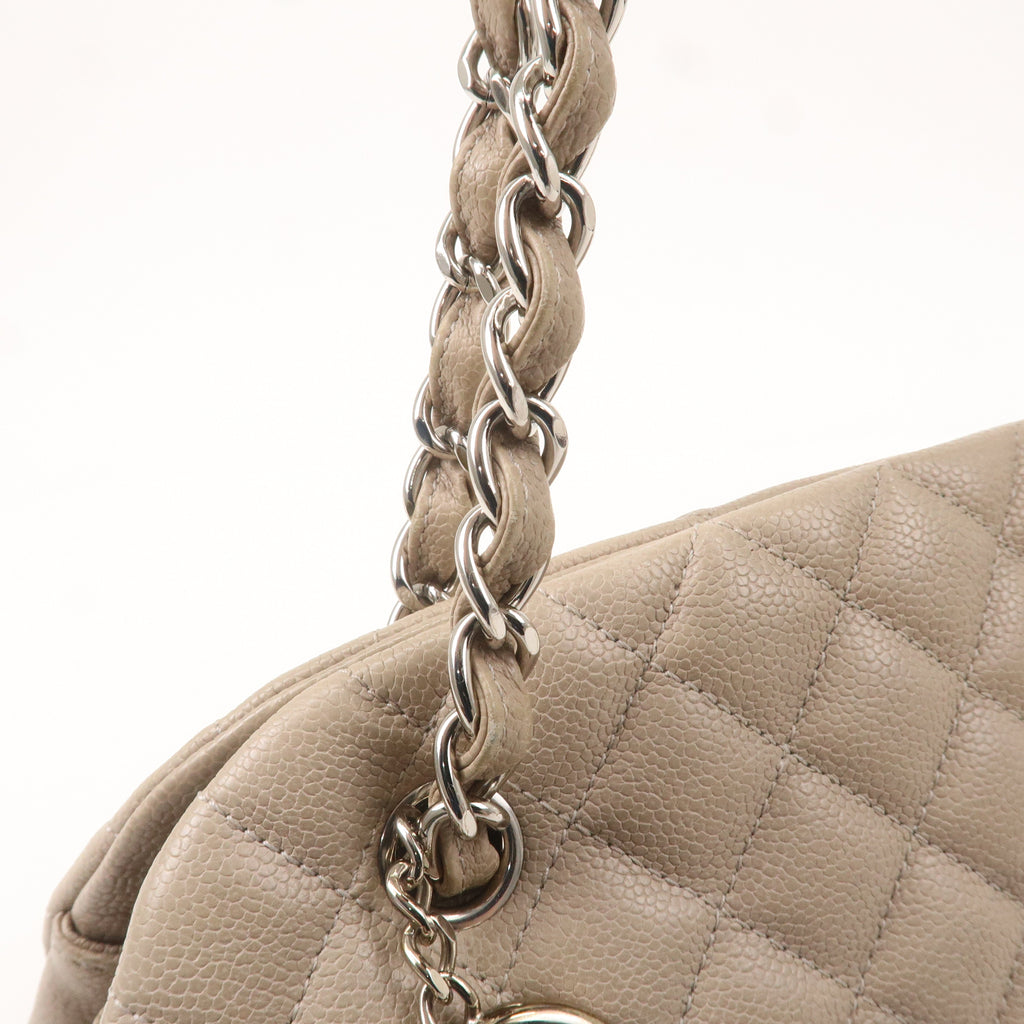 CHANEL Matelasse Mademoiselle Caviar Skin Chain Hand Bag A50556