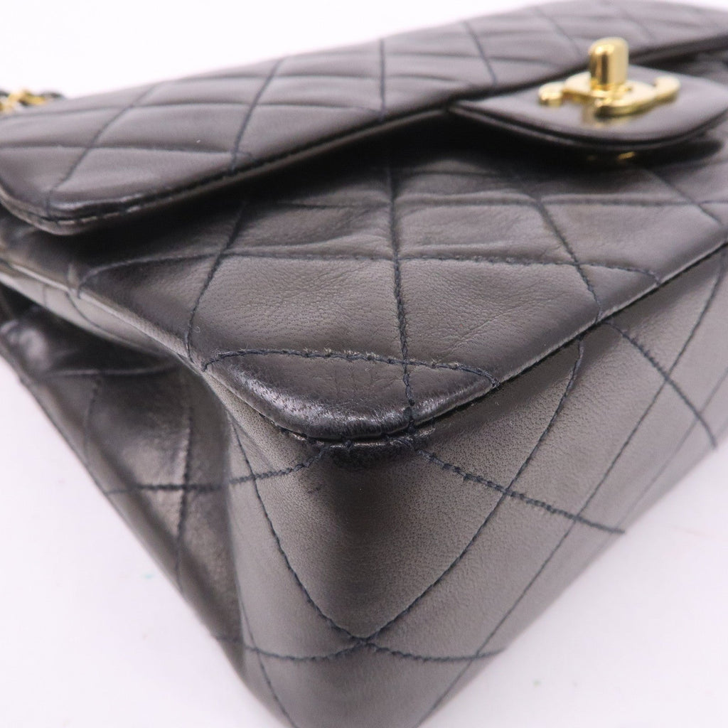 CHANEL Matelasse Lamb Skin 23 Double Flap Shoulder Bag A01113